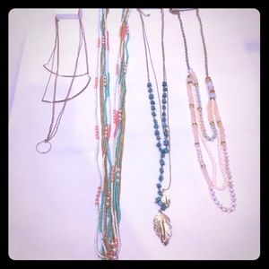 Lot of 4 Charlotte Russe multi chained necklaces